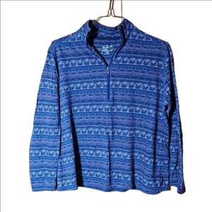 Woolrich 1/2 Zip Long Sleeve Top 100% cotton Made in India Size M